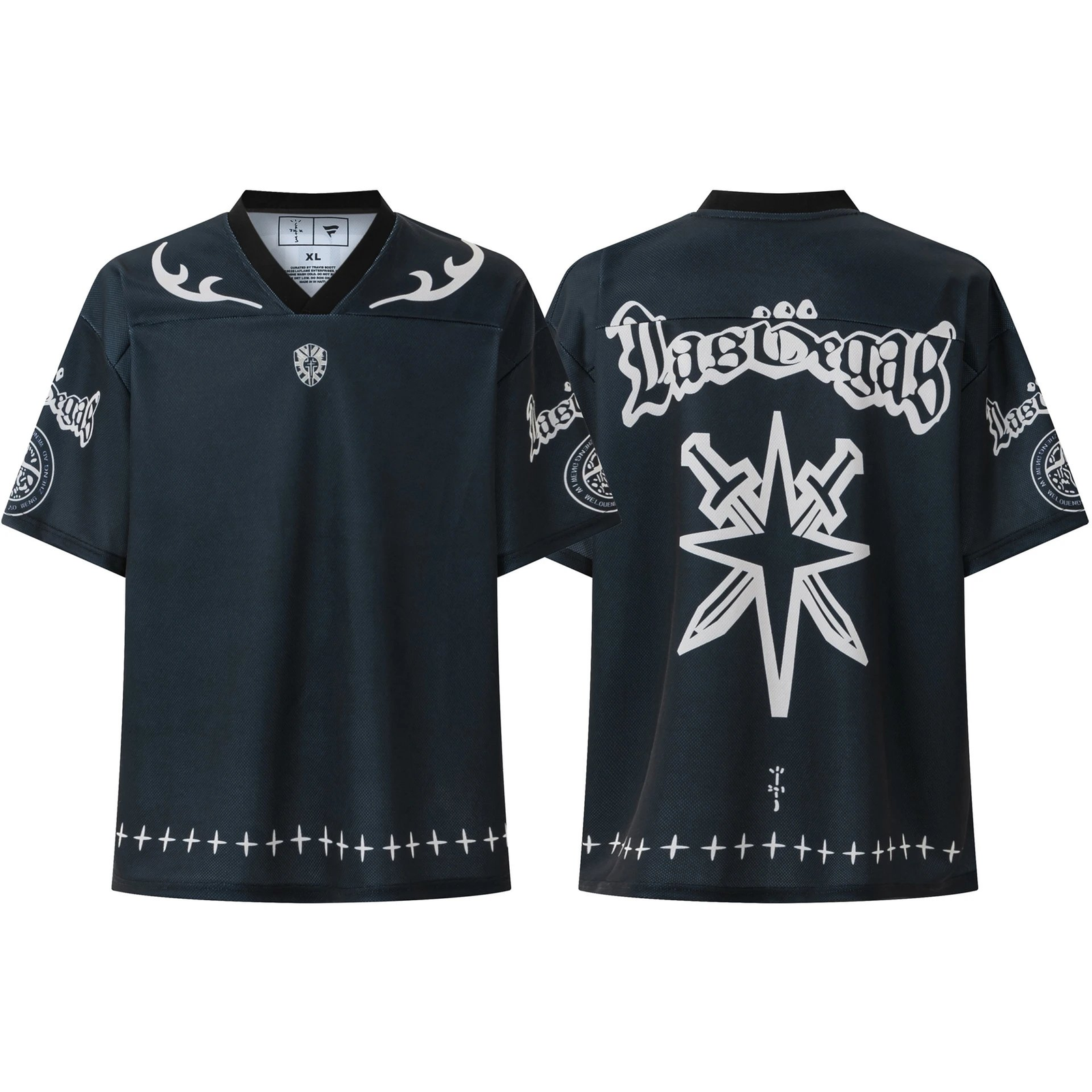 Black sports top viewed from front and back representing Pikobuy Jersey finds