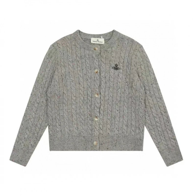 Grey knit cardigan representing Pikobuy Sweaters finds
