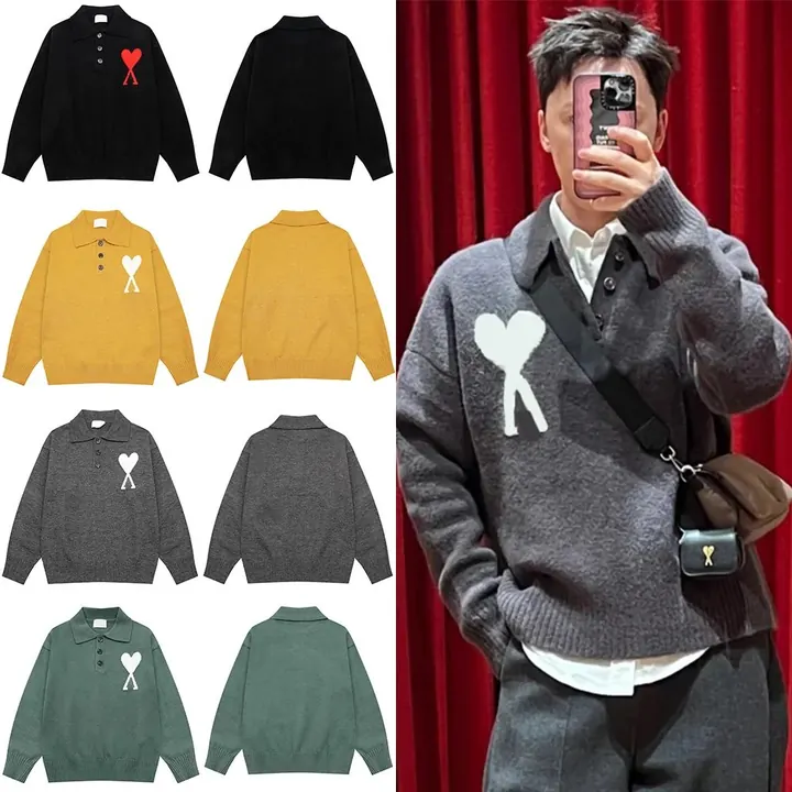 AMI Polo Heart Sweater product photo