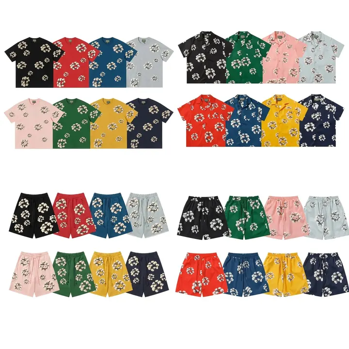 Denim Tears Floral Print Shirt and Shorts Set product photo